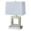 Ore International 8137S 22-in. Square Table Lamp - Satin Nickel