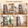 thumbnail image 2 of Giantex 4 Tier Floor Standing Bookcase, Ladder Bookshelf for Small Space, Narrow Display Rack, Gray, 2 of 7
