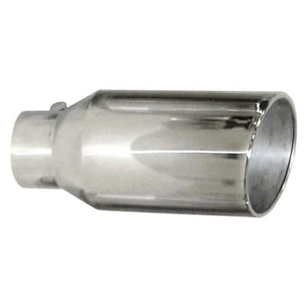 5 in. Inlet Monster Truck 304 Stainless Steel Round Angle Cut Weld-On Polished Exhaust Tip