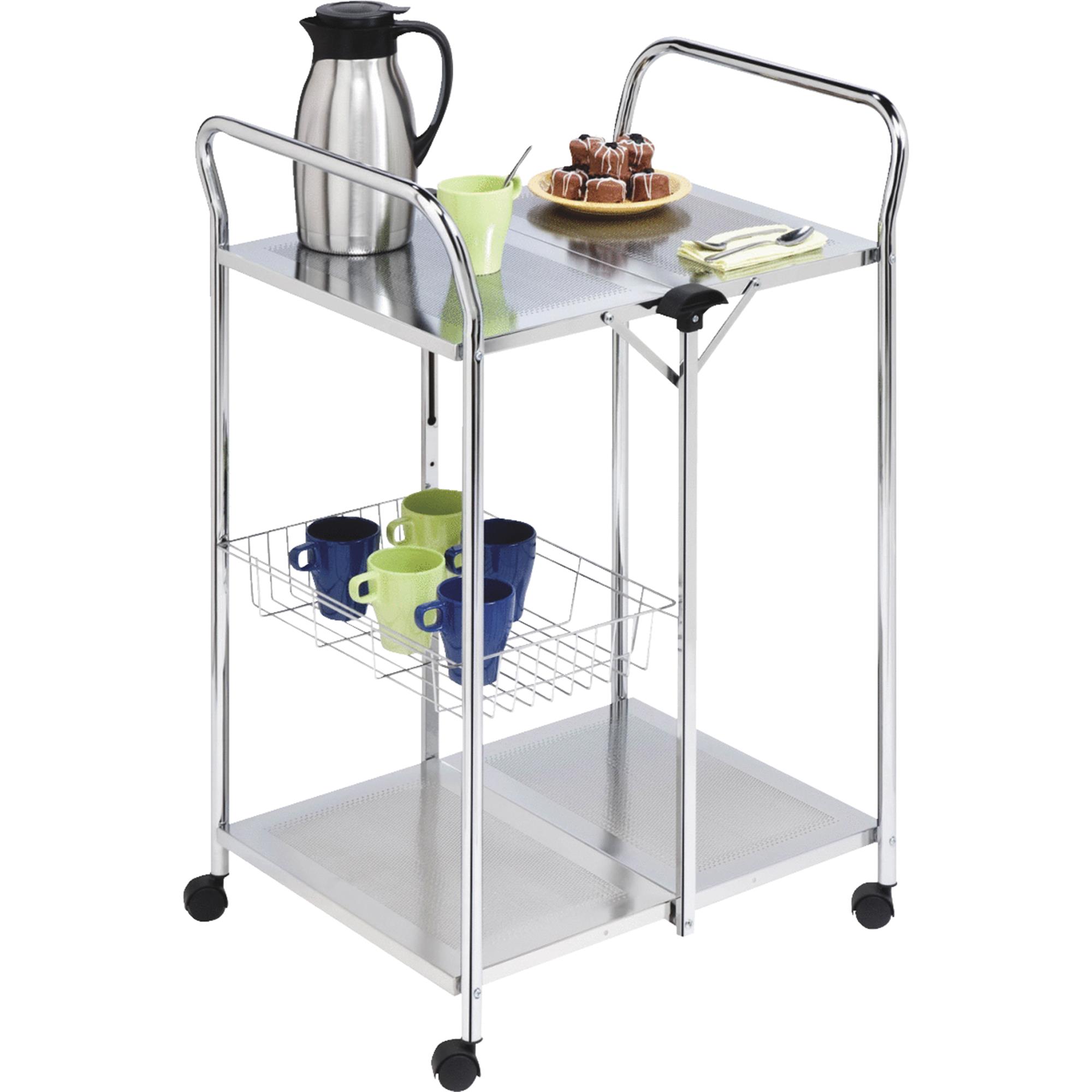 Honey Can Do Deluxe Foldable Multipurpose Push Cart, Chrome Walmart