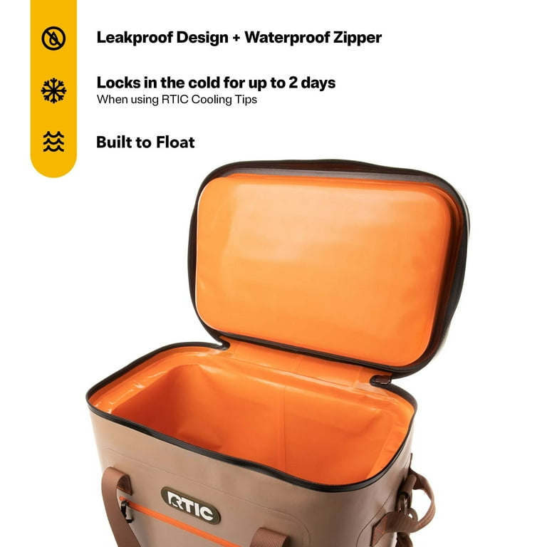  Peak - 新品 RTIC SoftPak 40 Tan ソフトクーラーボックス タン RTIC 40 Can Soft Pack Cooler, Leakproof, Waterproof Zipper