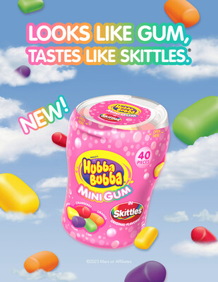 Hubba Bubba Skittles Original Bubble Gum – 6 Bottles × 40 Count Each – Assorted Fruit Flavor Chewing Gum