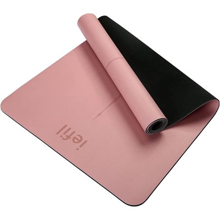 iefil Extra Thick High Density Anti-Tear Exercise Yoga Mat with Carrying Strap and Yoga Blocks