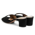 thumbnail image 3 of YDN Women Open Square Toe Slide Sandals Slip on Low Chunky Heel Mules Casual Dressy Shopping Heeled Slides Size 15 Black, 3 of 5
