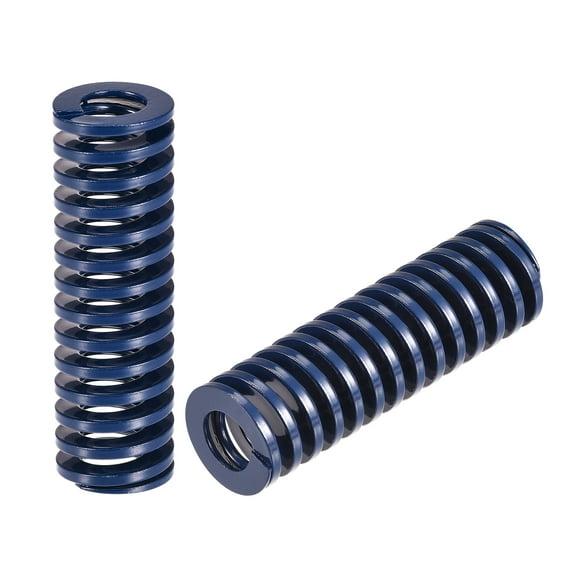 Uxcell Die Spring 2 Pack 20mm OD 60mm Long Spiral Stamping Light Load Compression Die Springs, Blue