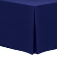thumbnail image 1 of Ultimate Textile (3 Pack) 8 ft. Fitted Polyester Tablecloth - for 30 x 96-Inch Banquet and Folding Rectangular Tables - 42"H, Deep Royal Blue, 1 of 3