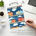 thumbnail image 3 of FORMRS Acrylic Clipboard with Low Profile Clip Standard A4 Letter Size, 12.5" x 9", Blue Cute Train Pattern, 3 of 8