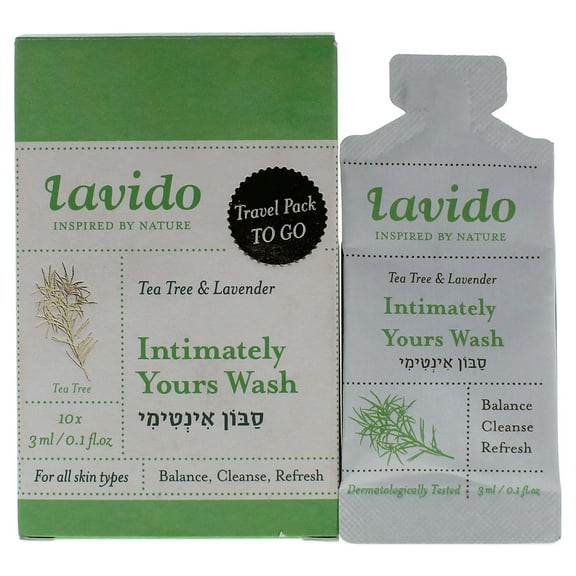 Lavido Intimately Yours Wash - Tea Tree and Lavander, 0.1 oz Cleanser