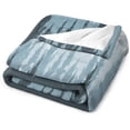 thumbnail image 5 of Foggy Forest Flannel Blankets, Green Coniferous Tree Silhouette Mist Landscape Watercolor Style Throw Bed Blanket for Sofa Chair Bed 30"x40", 5 of 6