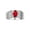 Ruby, variant on Sterling Silver Classic 8X6MM Oval Ruby & Sparkling Diamond Ring - Birthstone Jewelry for Men -Size 11