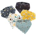 thumbnail image 2 of 5pcs Baby Drool Bibs Pure Cotton Triangle Soft Thick Feeding Teething Baby Absorbent Bibs Type 2, 2 of 4