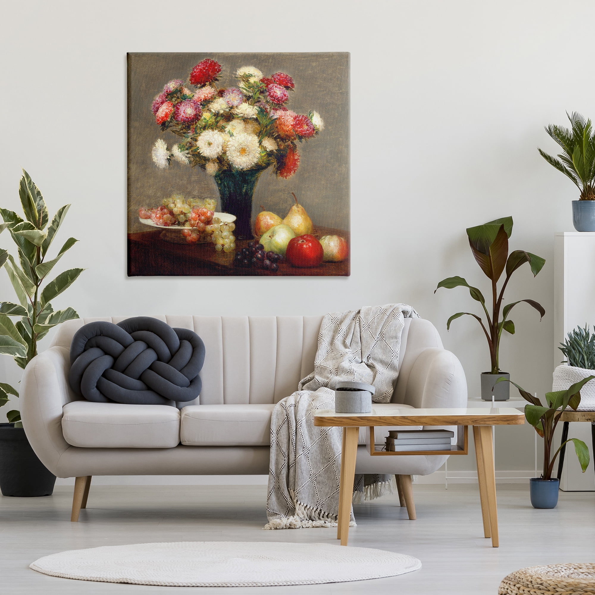 Stupell Industries Fruit & Asters Still Life Canvas Wall Art, design by CAD Designs