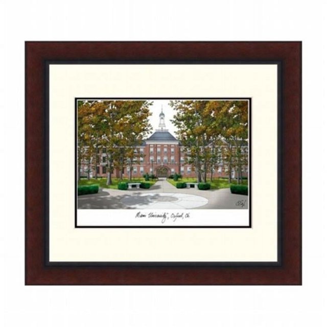 Campusimages OH982LR Miami University Ohio Legacy Alumnus Framed Lithograph