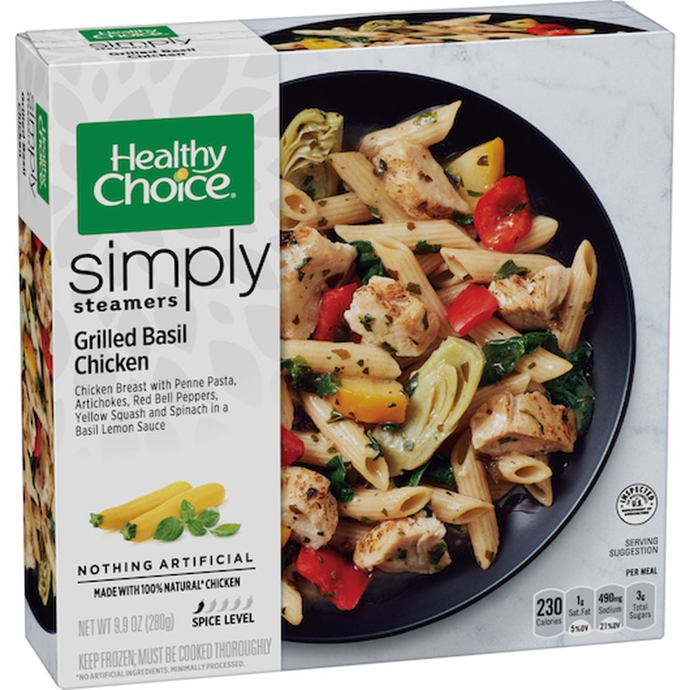 Healthy Choice Cafe Steamers Grilled Basil Chicken, 9.9 Ounce -- 8 per Case.