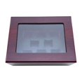 thumbnail image 2 of Vitrina para anillos de , interior de cuero sintético, protección para regalos, recuerdos para aficionados, organizador de anillos versátil. 8 hoyos, 2 of 8