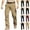 Khaki, variant on Cargo Pants for Men Elastic Waist With Pocket Sweatpants Solid Color Cuffed Pants Straight-Leg Pants