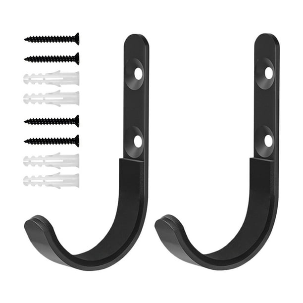 Ganchos de almacenamiento de montaje en pared de 2 piezas, colgador de utilidad, colgador de garaje resistente, ganchos de almacenamiento para
