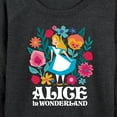 thumbnail image 3 of Alice In Wonderland - Wonderland Flowers - Women's Lightweight French Terry Long Sleeve Shirt, 3 of 5