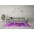 thumbnail image 3 of Ahgly Company Indoor Square Oriental Purple Industrial Area Rugs, 8' Square, 3 of 4