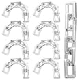 thumbnail image 1 of OUNONA 50Pcs Trailer Safety Chain Connector Silver ABS Minimalist Design for Various Items, 1 of 8