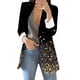 thumbnail image 1 of Gibobby Blazer mujer casual Blazer de frente abierto para mujer casual manga larga abotonado para el trabajo oficina chaqueta con bolsillo(Dolado,XG), 1 of 4