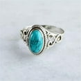 thumbnail image 6 of K-KED Vintage 925 Silver Turquoise Ring Women Wedding Part Delicate Jewelry Ring Gift Size 6-10-Turquoise #3-6, 6 of 8