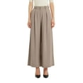 thumbnail image 3 of Pantalones Palazzo Largos de Pierna e Informales de Cintura Alta para Mujer, Talla Regular Caqui XXL, 3 of 8