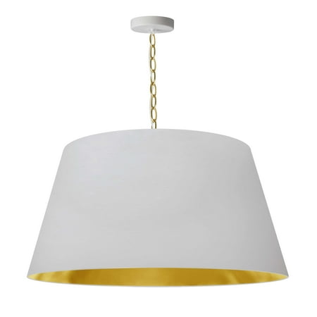 

1LT Brynn Large Pendant WHT/GLD Shade AGB