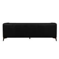 thumbnail image 5 of Omax Decor Havana 90" Mid Century Modern Tufted Genuine Leather Sofa in Black, 5 of 8