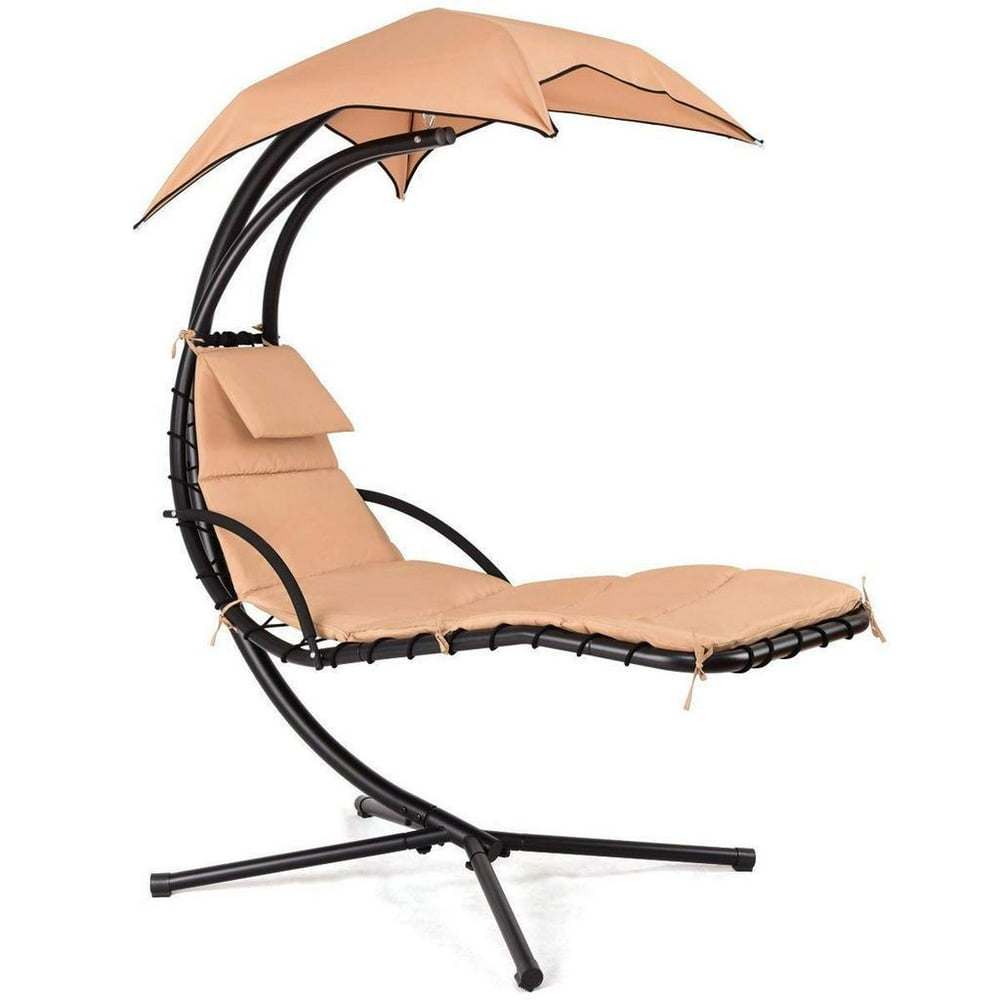 Outdoor Hanging Lounge Chair Curved Chaise Lounge Chair Hammock Chair Swing For Backyard Patio 