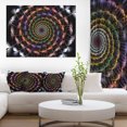 thumbnail image 1 of Fleur Spirale Abstraite Multicolore - Art sur Toile Abstrait Surdimensionné, 1 of 3