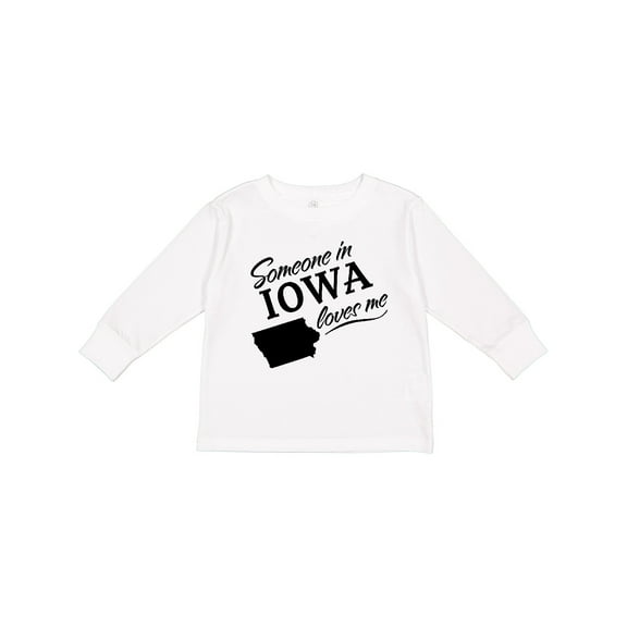 Inktastic Someone in Iowa Loves Me Boys or Girls Long Sleeve Toddler T-Shirt