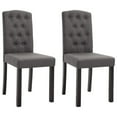 thumbnail image 3 of vidaXL Dining Chairs 4 pcs Wine Red Fabric, 3 of 75
