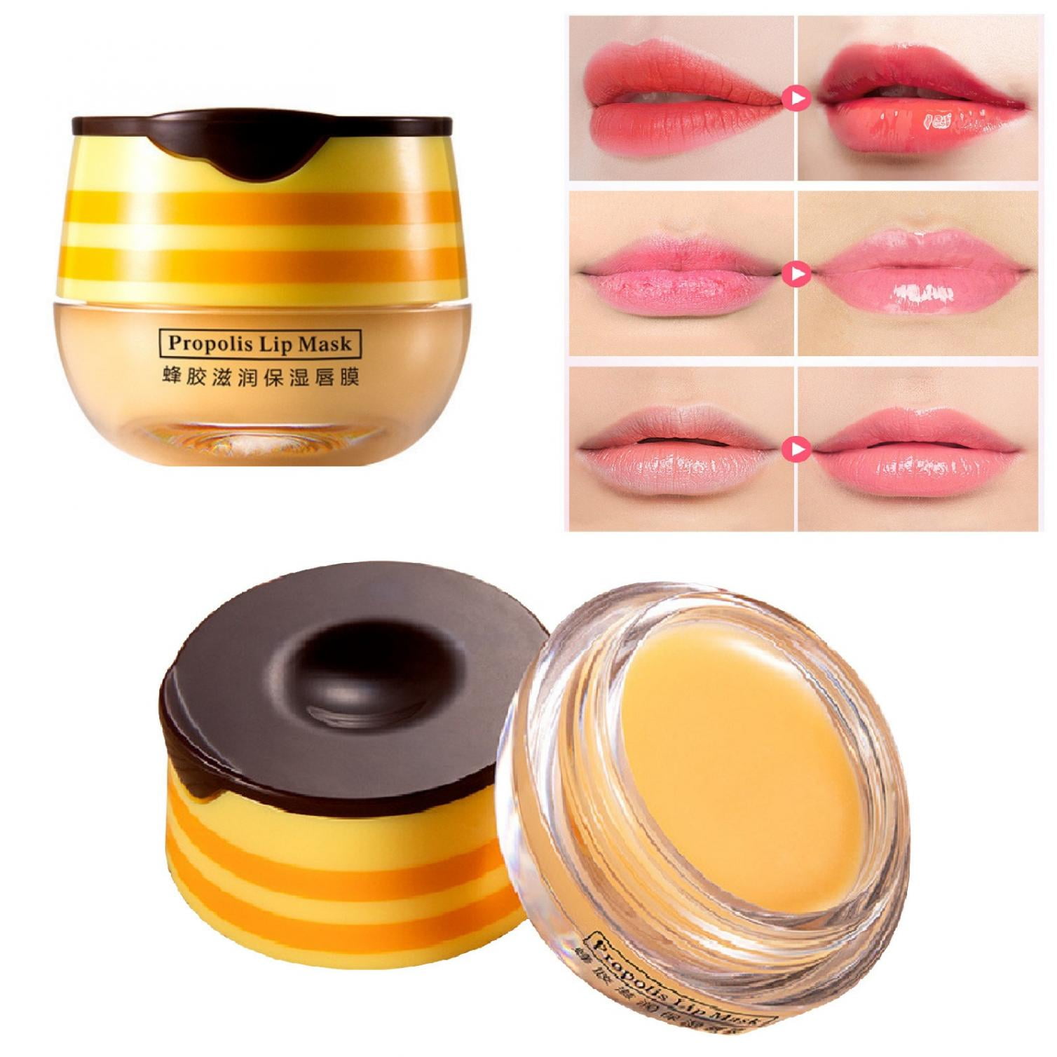 Buy Clearance! EQWLJWE Bee Balm Lip Balm Honey Pot,Propolis
