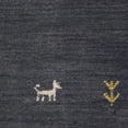 thumbnail image 5 of Rugsotic Carpets Hand Knotted Wool Area Rug 2'6''x12' Charcoal Contemporary Runner Indoor Rug for Living Room, Bedroom Antimicrobial L00100, 5 of 10