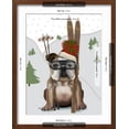 thumbnail image 5 of Art.com English Bulldog, Skiing Art Print by Fab Funky, Brown Frame Wall Art, 17" x 21", 5 of 5