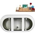 thumbnail image 4 of 63" Streamline B-236-30-WH Soaking Freestanding Tub and Tray With Internal Drain in Glossy White, 4 of 7
