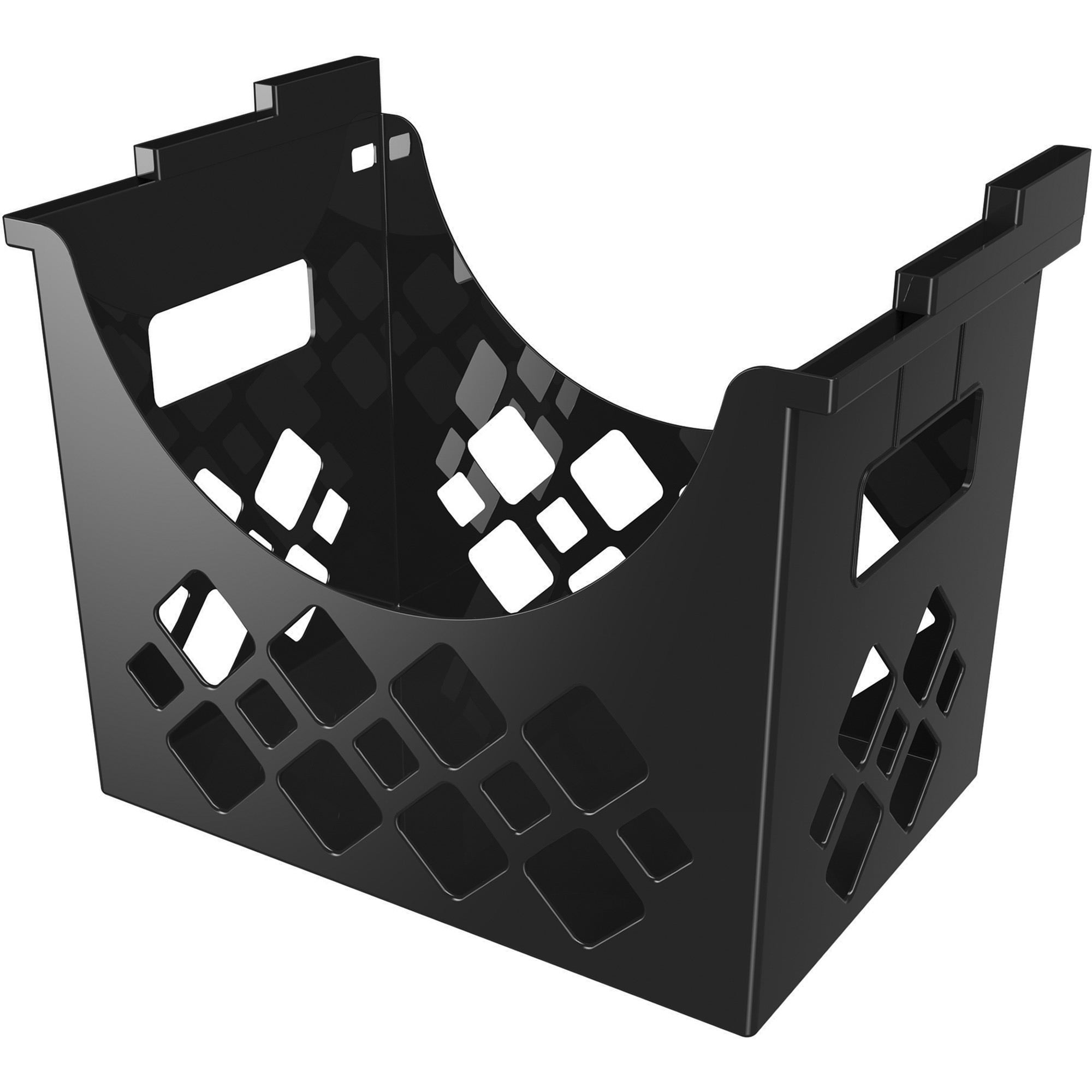 Deflect-O Hanging File Holder 3 Compartments 9.6"x8.5"x13.25" Black 39304