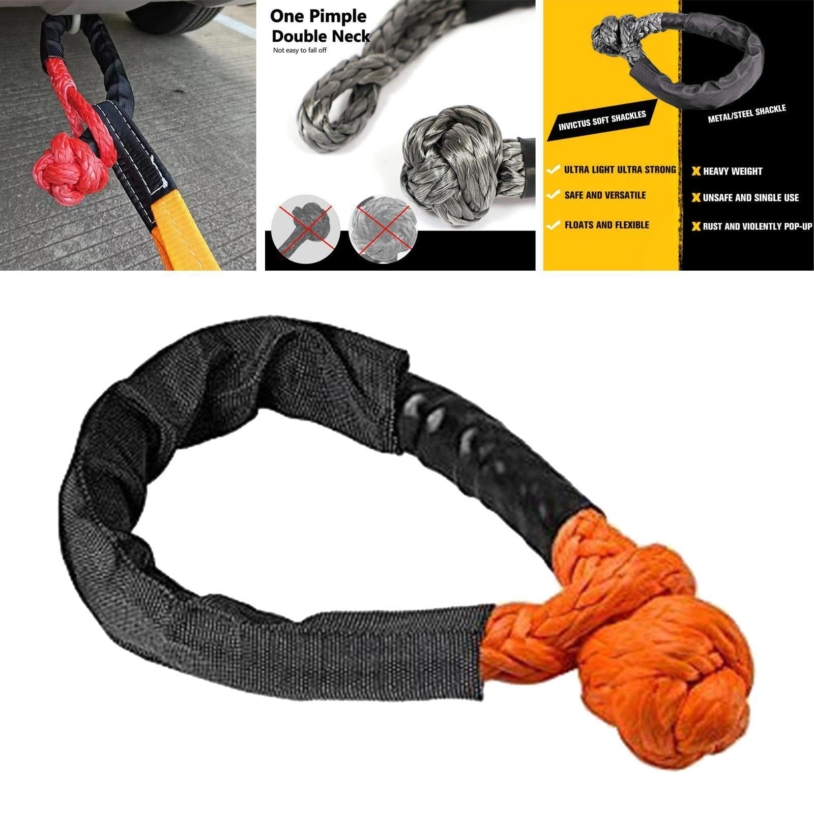 Hmpe Rope Knot Soft Shackle Synthetic Soft Rope Shackles for Winch Offroad  Orange, 12mm*60cm - China Rope and Shackle price