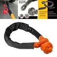 thumbnail image 4 of Grillete para cuerda de remolque de automóvil con de recuperación de arranque del cabrestante, cuerda de suave sintética para camión, Naranja Macarena Cuerda de grillete suave, 4 of 8