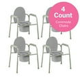 thumbnail image 3 of McKesson Steel Bathroom Commode Chair with Fixed Arms, 350-lb Weight Capacity, 4 Ct, 3 of 9