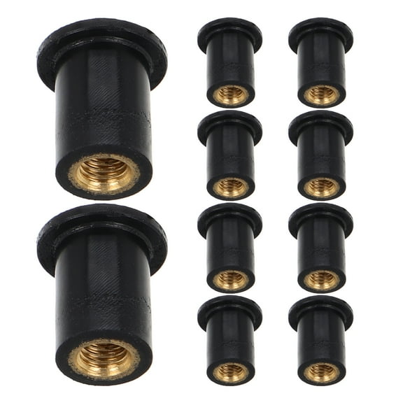 10pcs Plastic Well Nuts with Brass Insert for Motorcycle Windscreen Durable Windshield Accessories
