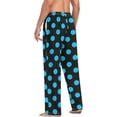thumbnail image 5 of Men's Pajama Pants with Pockets Sleepwear Lounge Pants Stretch Casual Blue Polka Dots, 5 of 6