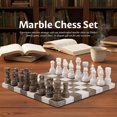 thumbnail image 7 of Elborse Marble Chess Set 12" White & Oceanic Family Board Games, 32 Chess Pieces & 2 Extra Queens, Travel Chess Set, Strategy Board Games for Adults, 7 of 7