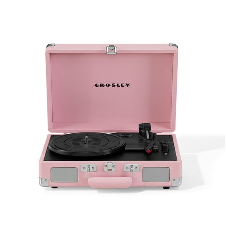 Crosley Cruiser Premier Vinyl Record Player with Speakers and Bluetooth -Blush Pink