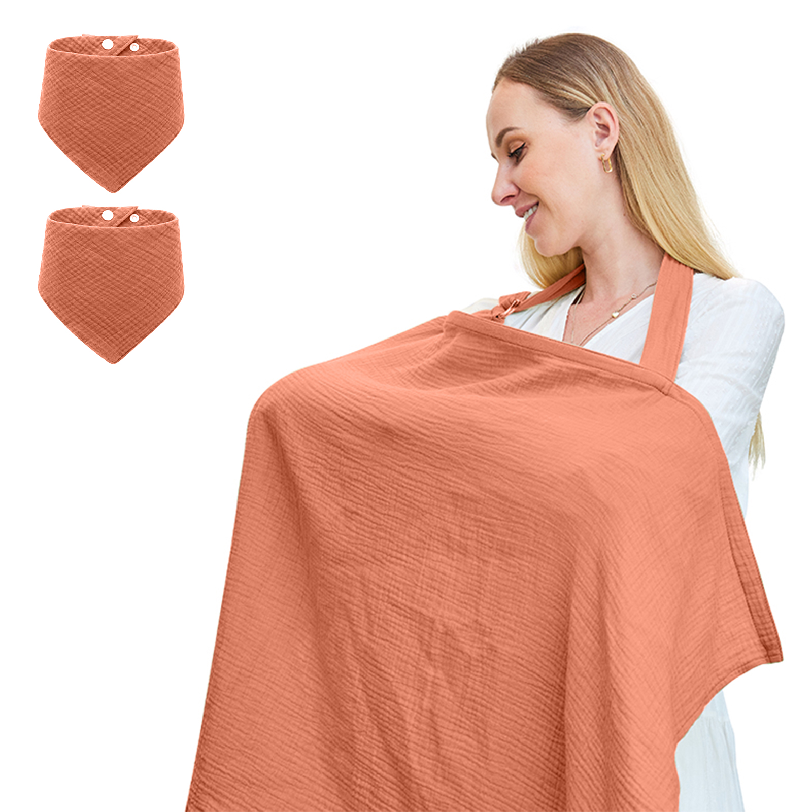 Nursing Cover for Baby Breastfeeding,Breathable Cover with Rigid Hoop for Mother Nursing Apron