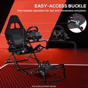 Supllueer Racing Simulator Cockpit x-shaped Belt Seat Foldable Fit for Logitech G923 G920 Fanatec Thrustmaster.Excluding electronic devices