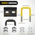 thumbnail image 2 of Nilight Trailer Hitch Tightener for 2 Inch Trailers Hitches Mount Anti Rattle Heavy Duty Steel with Rubber Cover Yellow U Bolt Matte Black Plate Electrophoresis Anti-Rust Triple Protective, 2 of 7