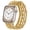 Gold Bead, variant on Beaded Elastic Bracelets for Apple Watch Band 42mm/44mm/45mm, Women Fashion Handmade Dressy Bands Beads Strap (Cross White)