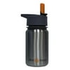 Eco Vessel Scout Kids Stainless Steel Water Bottle with Flip Straw (13-Ounce) (Silver Express)